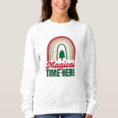 クリスマスメリーと明るいメリー,モダン,レトロな型 スウェットシャツ (正面)