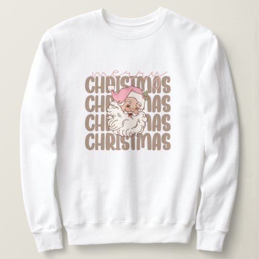 クリスマスメリーと明るいメリー,モダン,レトロな型 スウェットシャツ (デザイン正面)