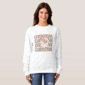 クリスマスメリーと明るいメリー,モダン,レトロな型 スウェットシャツ (正面フル)