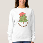 クリスマスメリーと明るいメリー,モダン，レトロな型 スウェットシャツ (正面)