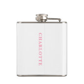 クリスマスメリーと明るいモダンの名パーソナライズされた前 フラスク (裏面)