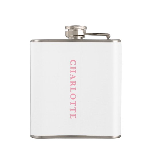 クリスマスメリーと明るいモダンの名パーソナライズされた前 フラスク (裏面)