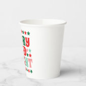 クリスマスメリーと明るいモダンピはっきりしたックレッド 紙コップ (左)