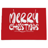 クリスマスメリーと明るいレトロの種パーソナライズされた類 ラージペーパーバッグ (正面)