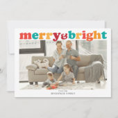 クリスマスメリーと明るい写パーソナライズされた真 シーズンカード (正面)