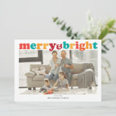 クリスマスメリーと明るい写パーソナライズされた真 シーズンカード (スタンド正面)