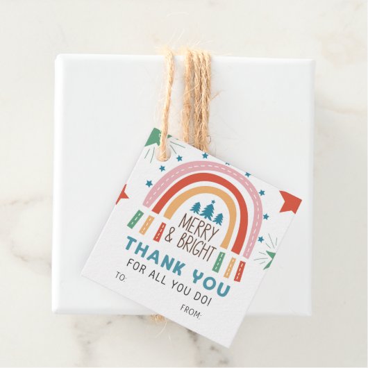 クリスマスメリーと明るい感謝 フェイバータグ (インサイチュ)