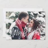 クリスマスメリーと明るい手書き写真 シーズンカード (正面)