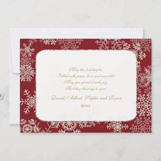 クリスマスメリーと明るい手書き写真 シーズンカード (裏面)