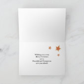 クリスマスメリーと明るい文字ベースのデザイン シーズンカード (内部)