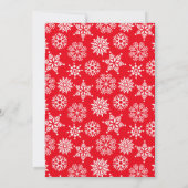 クリスマスメリーと明るい赤のフェイク金ゴールド9写真 シーズンカード (裏面)