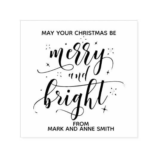 クリスマスメリーと明るい セルフインキングスタンプ (デザイン)