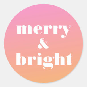 クリスマスメリーと明るい ラウンドシール