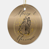 クリスマスメリーと結婚した セラミックオーナメント (左)