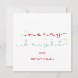 クリスマスメリーと鮮やかなピンクの赤 招待状