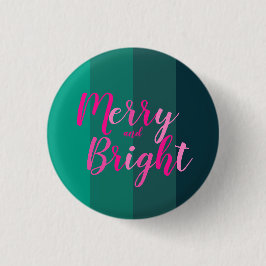 クリスマスメリーと鮮やかな緑のピンク 缶バッジ