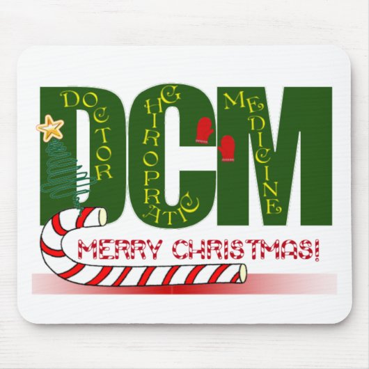 -クリスマスメリーなDCM CHIROPRACTIC MEDICINE博士 マウスパッド (正面)