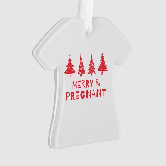 クリスマスメリーに妊娠して オーナメント (正面)