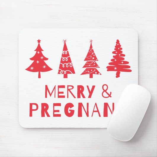 クリスマスメリーに妊娠して マウスパッド (マウス)