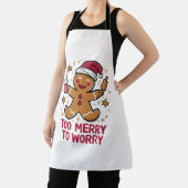 クリスマスメリーに食べ過おもしろいぎる エプロン (インサイチュ)