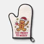 クリスマスメリーに食べ過おもしろいぎる 鍋つかみ (正面)