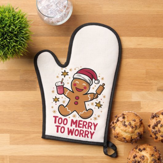 クリスマスメリーに食べ過おもしろいぎる 鍋つかみ (トップダウン)