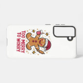 クリスマスメリーに食べ過おもしろいぎる SAMSUNG GALAXYケース (裏面横)