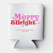 クリスマスメリーのお気に入り&ブライトピンク&レッドカスタム 缶クーラー (正面)