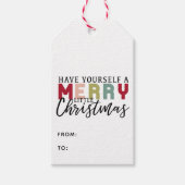 クリスマスメリーのカラフルが少ない ギフトタグ (正面)