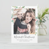 クリスマスメリーのクリスマスの家族写真 シーズンカード (スタンド正面)