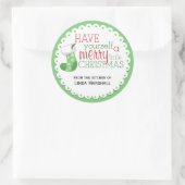 クリスマスメリーのステッカーを持っている ラウンドシール (バッグ)