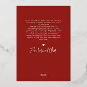 クリスマスメリーのタイポグラフィ 箔シーズンカード (裏面)