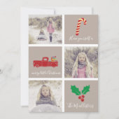 クリスマスメリーのブロック写真を撮る シーズンカード (正面)