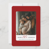 クリスマスメリーのベビー写真のお知らせ シーズンカード (正面)