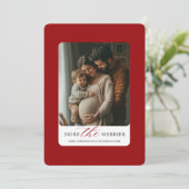 クリスマスメリーのベビー写真のお知らせ シーズンカード (スタンド正面)