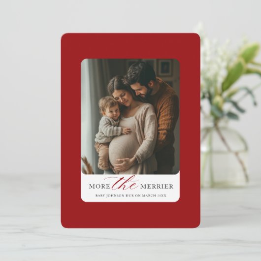 クリスマスメリーのベビー写真のお知らせ シーズンカード (スタンド正面)