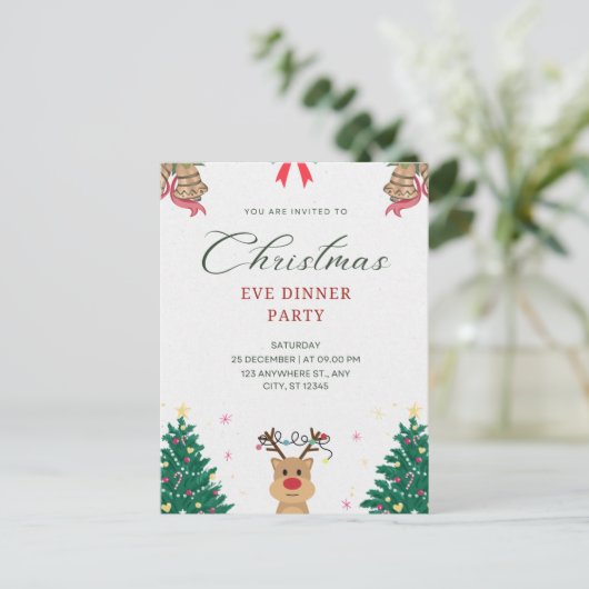 クリスマスメリーのポストカード ポストカード (スタンド正面)