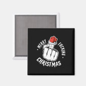 クリスマスメリーの不適切な男性の成人の開始 マグネット (正面/裏面)