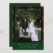 クリスマスメリーの休日と新結婚した婚のプレイド シーズンカード (正面/裏面)