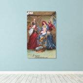 クリスマスメリーの催し物 キャンバスプリント (インサイチュ (ウッドフロア))