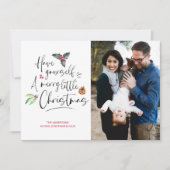 クリスマスメリーの写真を持っている 招待状 (正面)
