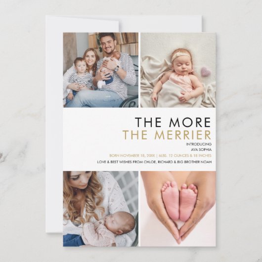 クリスマスメリーの写真誕生の追加 シーズンカード (正面)