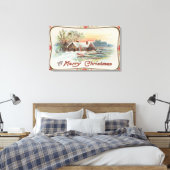 クリスマスメリーの国の風景 キャンバスプリント (インサイチュ (寝室))