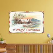 クリスマスメリーの国の風景 キャンバスプリント (インサイチュ (リビング))