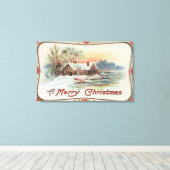 クリスマスメリーの国の風景 キャンバスプリント (インサイチュ (ウッドフロア))
