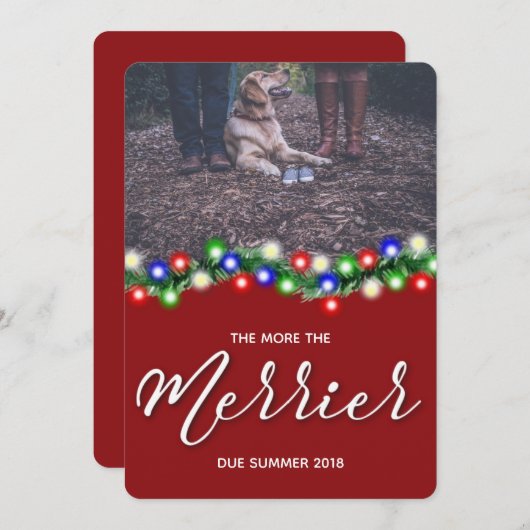 クリスマスメリーの妊娠発表の増加 シーズンカード (正面/裏面)