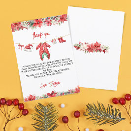 クリスマスメリーの小さな赤ちゃんシャワーありがとう 招待状