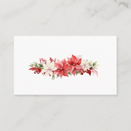 クリスマスメリーの小さな赤ちゃんシャワーおむつラッフル エンクロージャーカード (裏面)