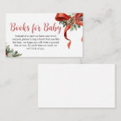 クリスマスメリーの小さな赤ちゃんシャワー本ベビー エンクロージャーカード (正面/裏面)