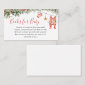 クリスマスメリーの小さな赤ちゃんシャワー本ベビー エンクロージャーカード (正面/裏面)